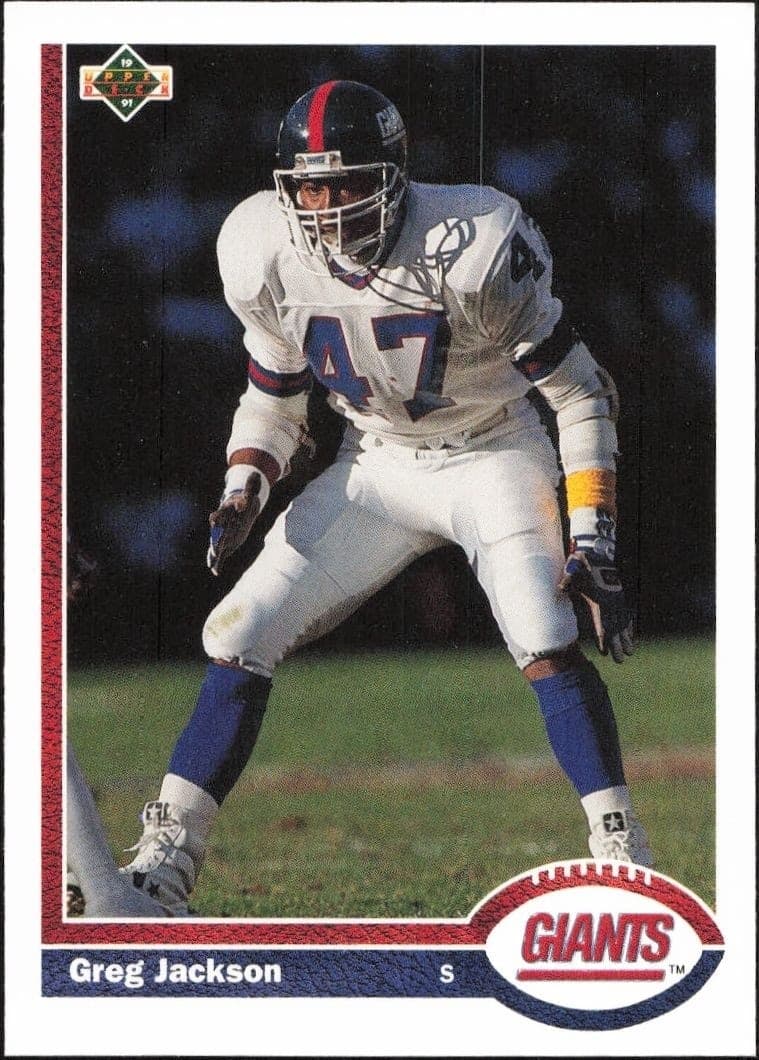 1991 Upper Deck Greg Jackson #416 football trading card front