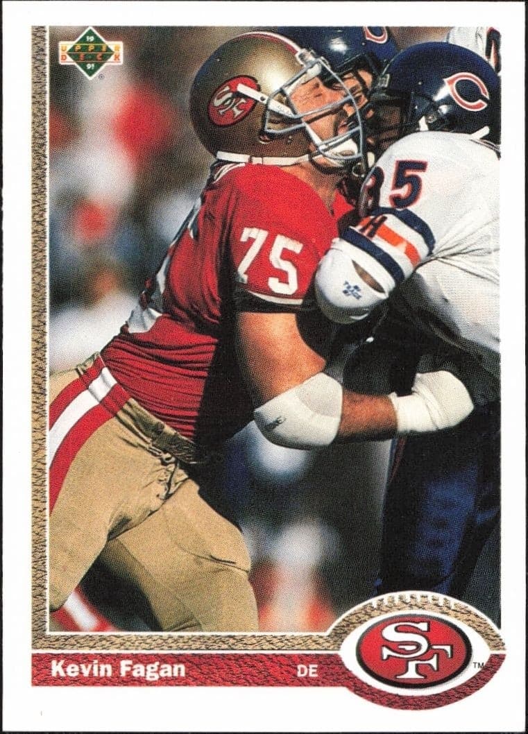 1991 Upper Deck Kevin Fagan #59 football trading card front