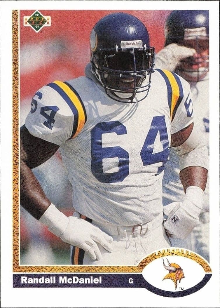 1991 Upper-Deck Randall McDaniel #421 trading card