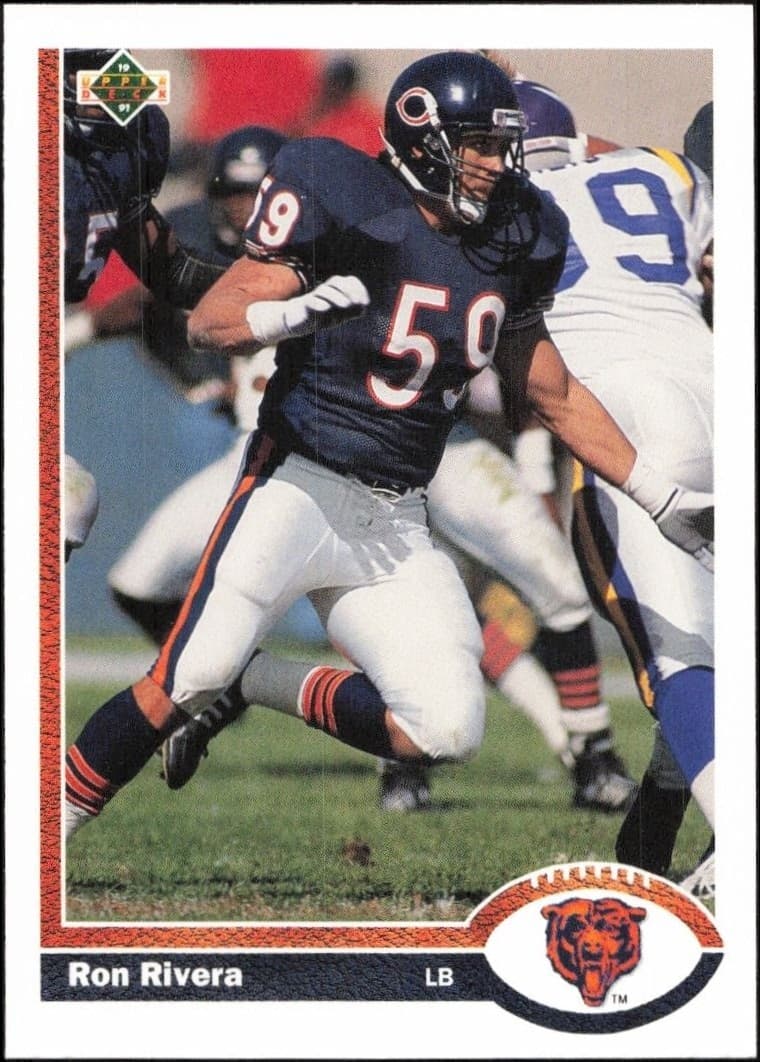 1991 Upper Deck Ron Rivera #432 football trading card front