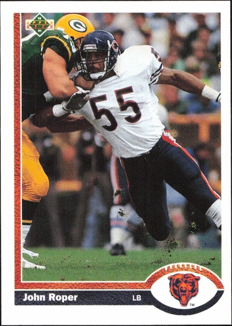 1991 Upper Deck John Roper #344 football trading card front