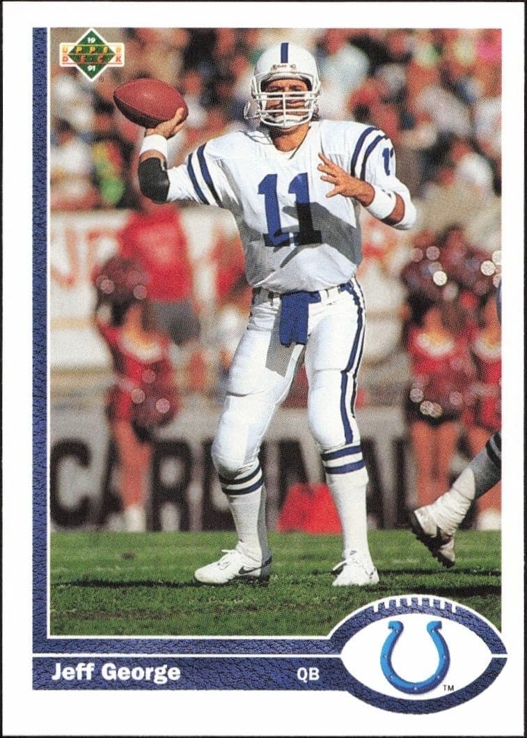 1991 Upper Deck Jeff George #345 football trading card front