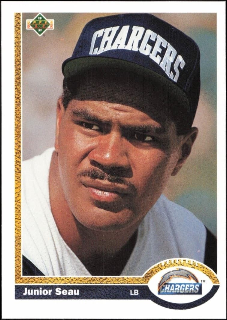 1991 Upper Deck Junior Seau #343 football trading card front