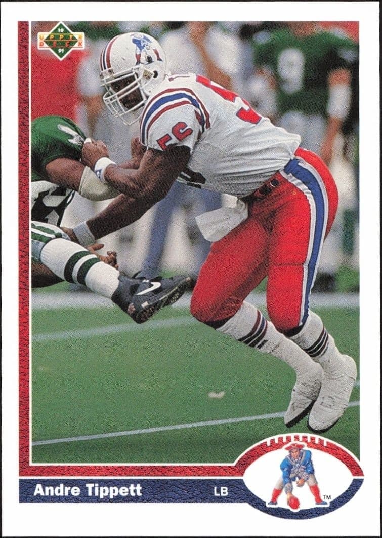 1991 Upper Deck Andre Tippett #354 football trading card front