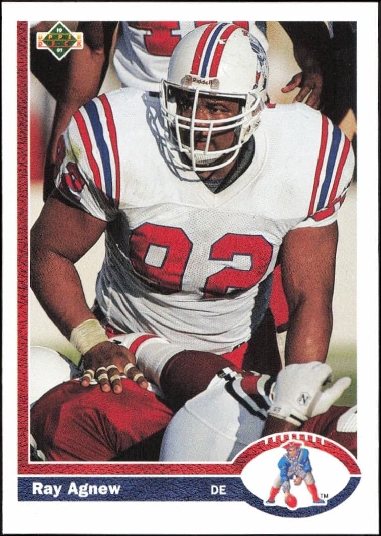 1991 Upper Deck Ray Agnew #352 football trading card front