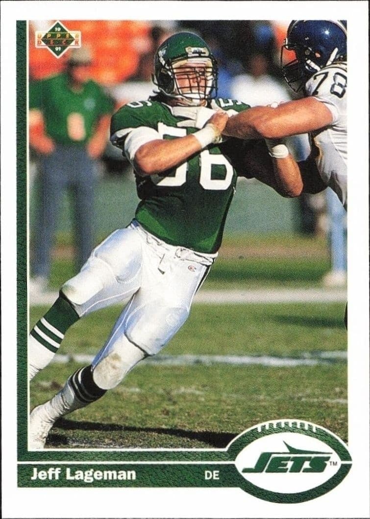 1991 Upper-Deck Jeff Lageman #63 trading card