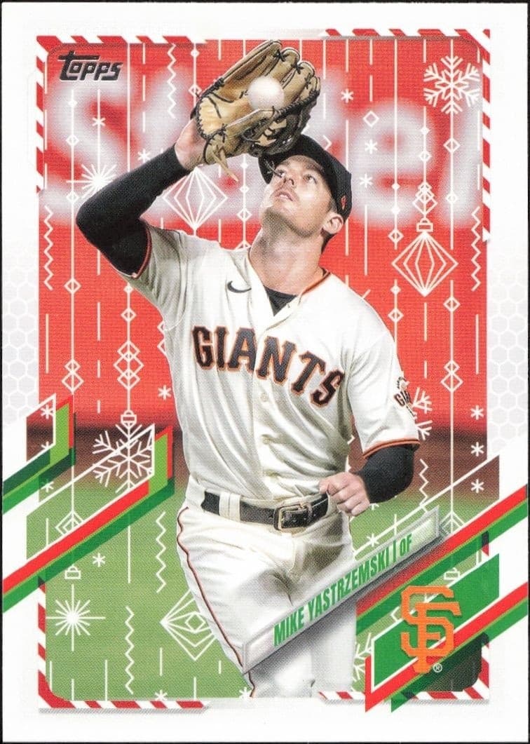 2021 Topps Holiday Mike Yastrzemski #HW214 trading card