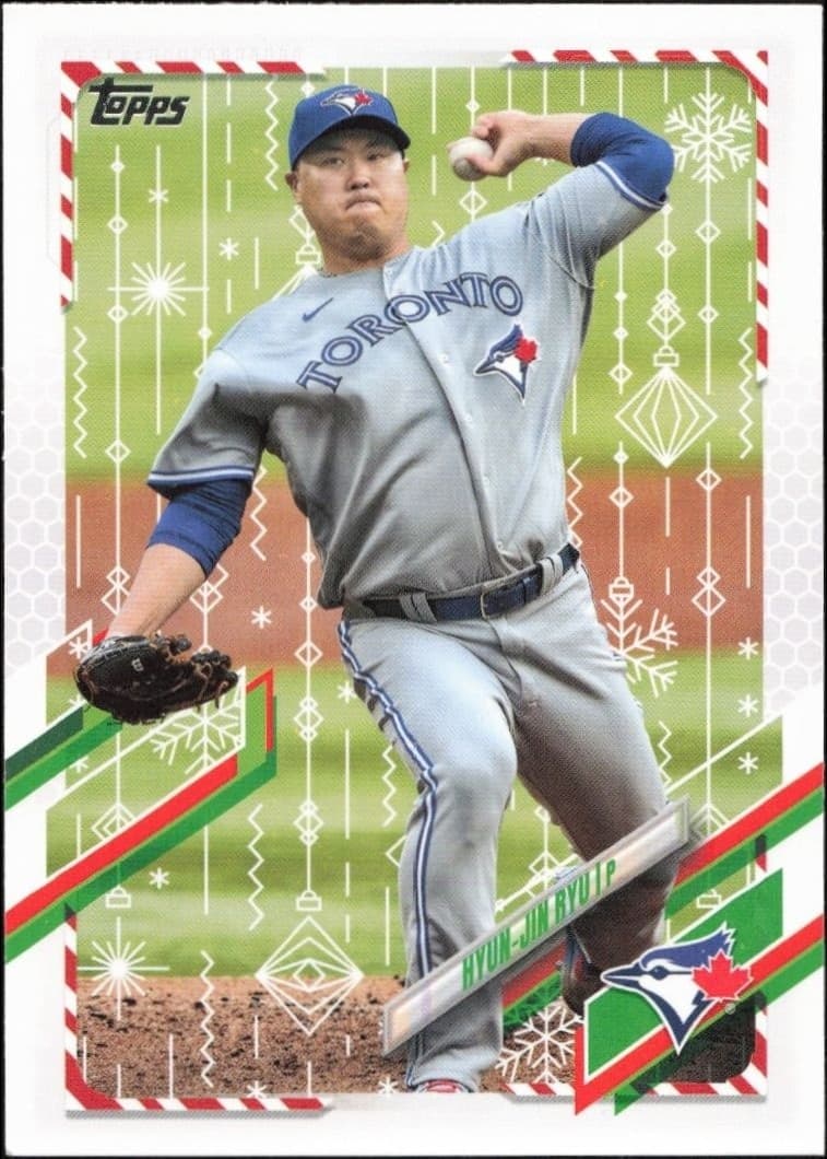 2021 Topps Holiday Hyun-Jin Ryu #HW108 trading card