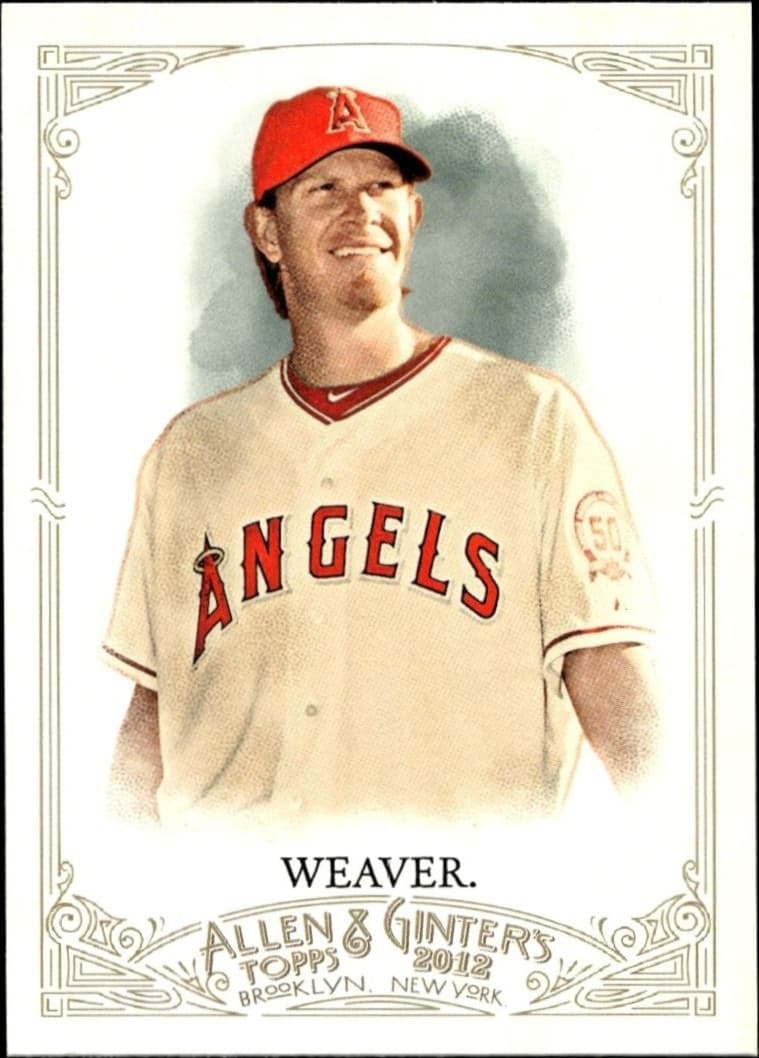 2012 Topps Allen & Ginter Jered Weaver #124 trading card
