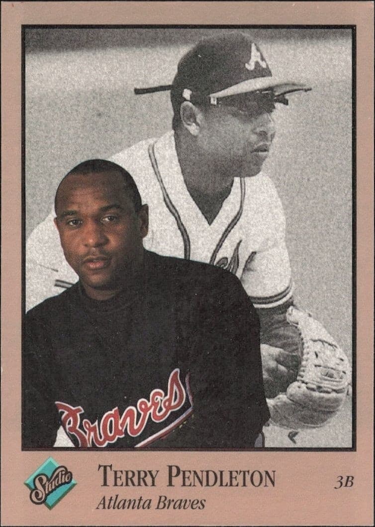 1992 Leaf Studio Studio Terry Pendleton #8 trading card