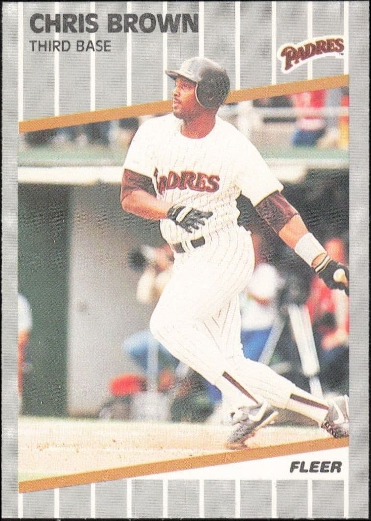 1989 Fleer Chris Brown #301 trading card