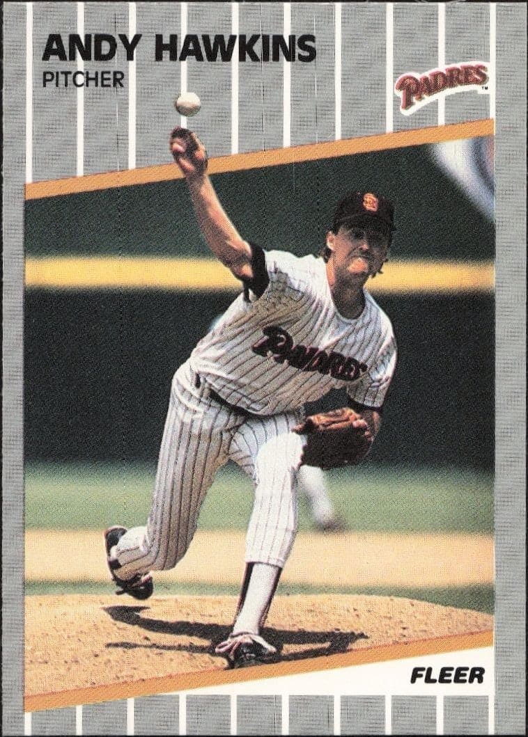 1989 Fleer Andy Hawkins #307 trading card