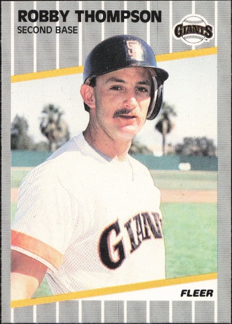 1989 Fleer Robby Thompson #344 trading card
