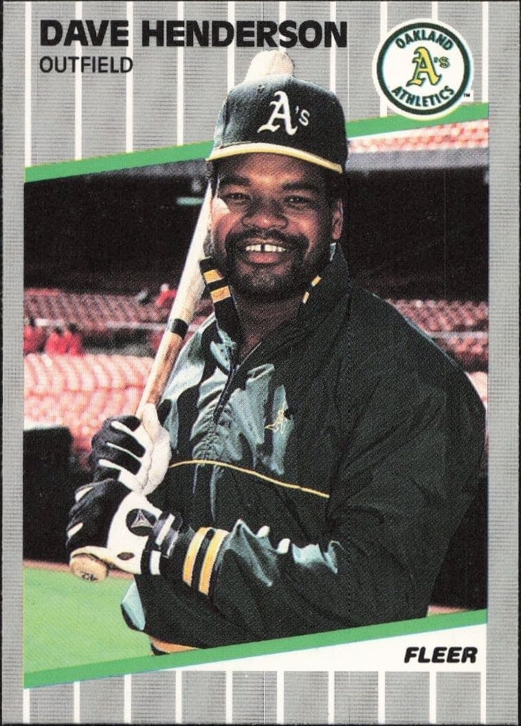 1989 Fleer Dave Henderson #10 trading card
