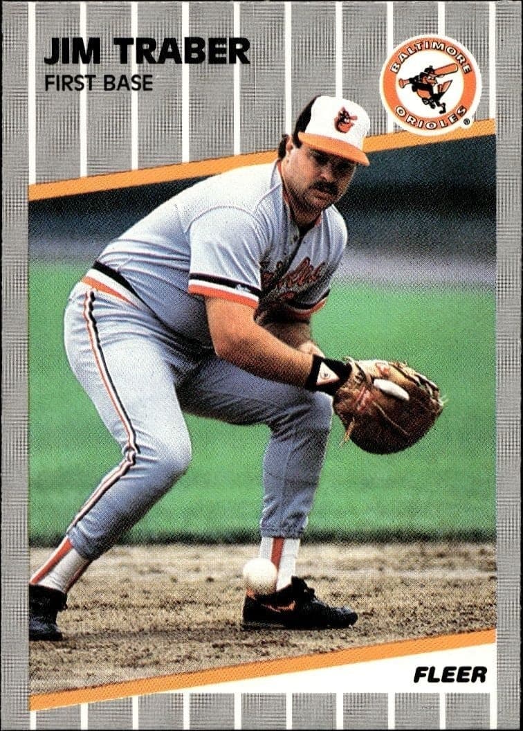1989 Fleer Jim Traber #625 trading card