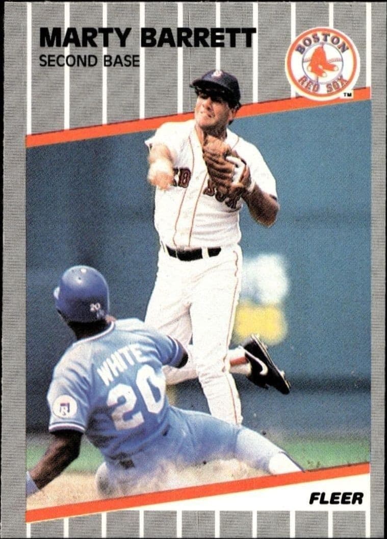 1989 Fleer Marty Barrett #78 trading card