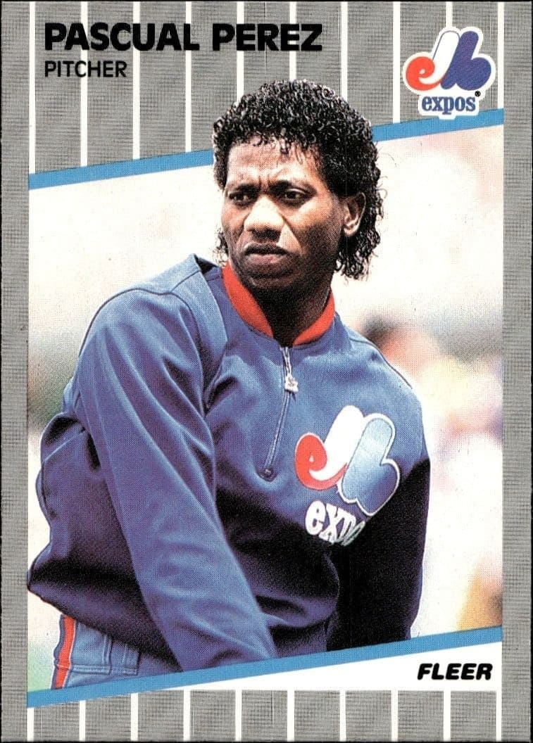 1989 Fleer Pascual Perez #390 trading card