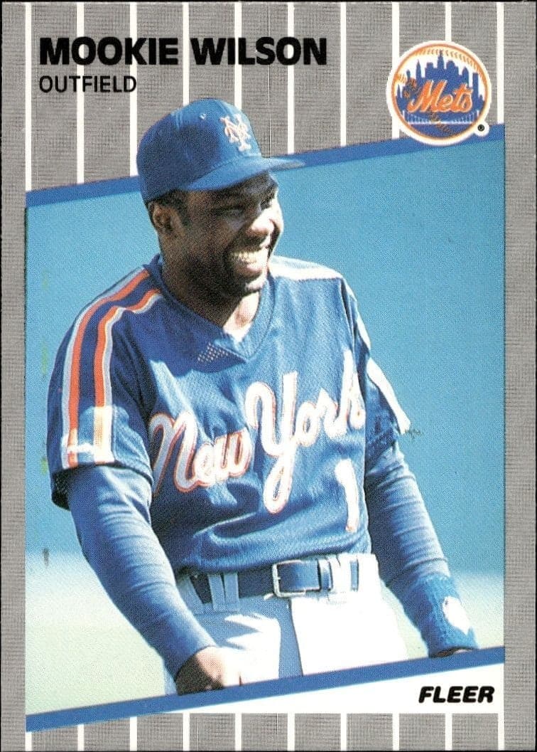 1989 Fleer Mookie Wilson #52 trading card