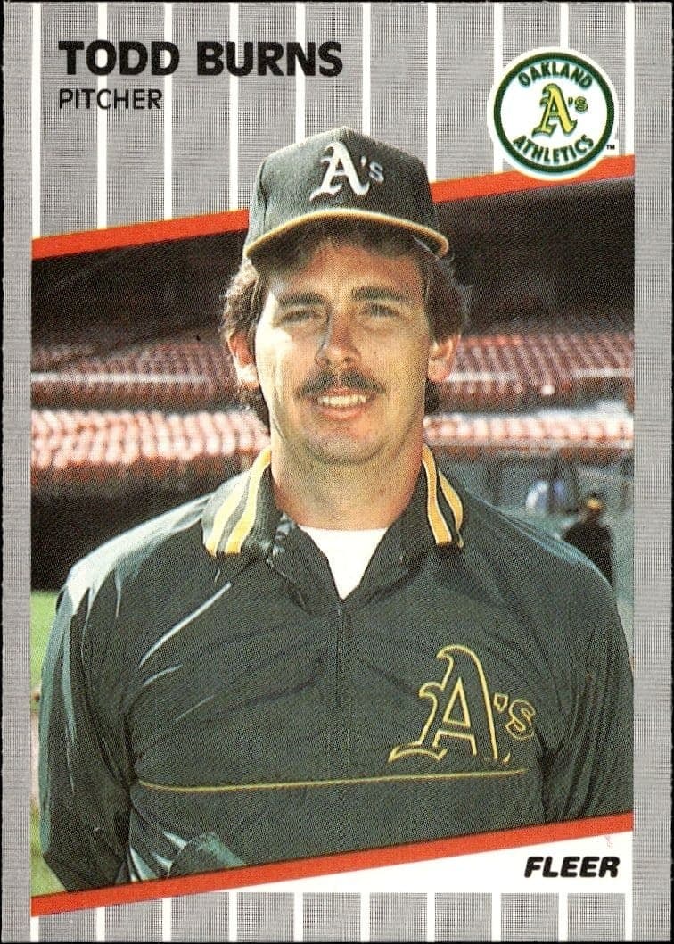 1989 Fleer Todd Burns #3 trading card