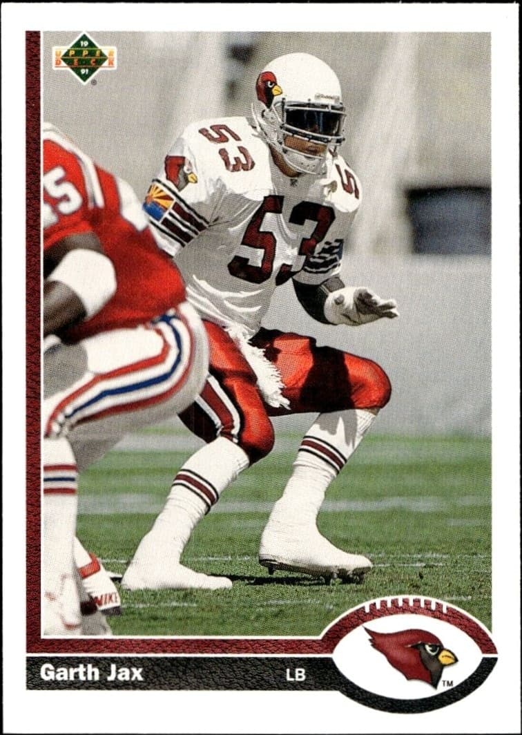 1991 Upper Deck Garth Jax #590 football trading card front
