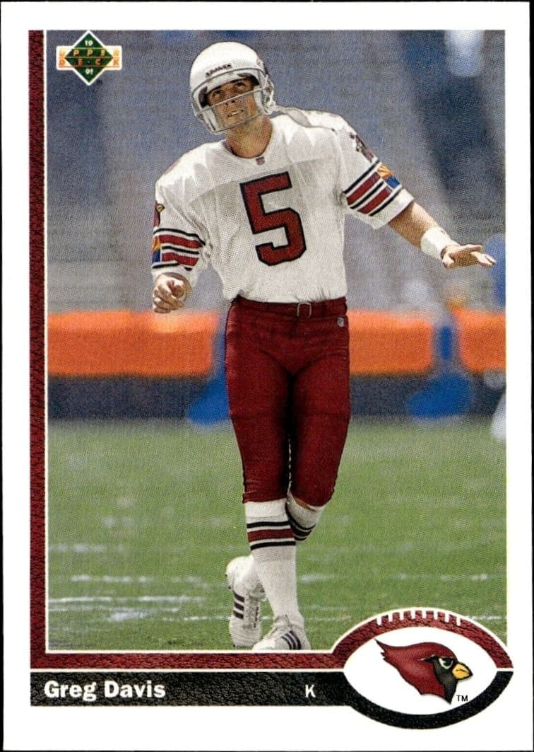 1991 Upper Deck Greg Davis #591 football trading card front