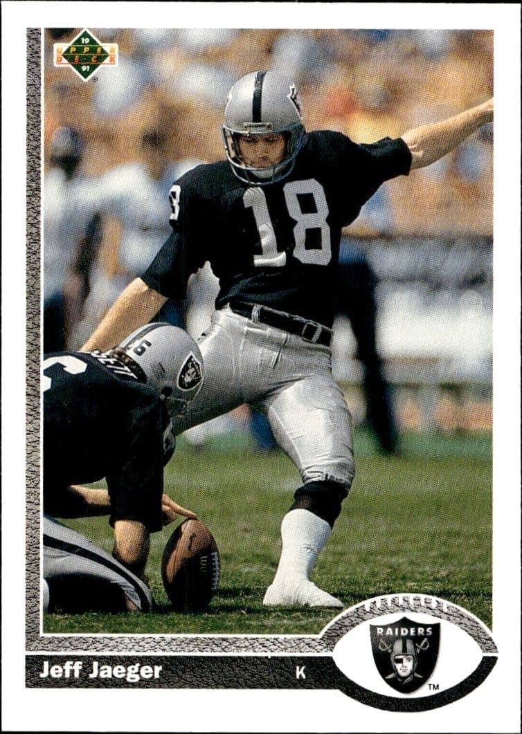 1991 Upper Deck Jeff Jaeger #563 football trading card front