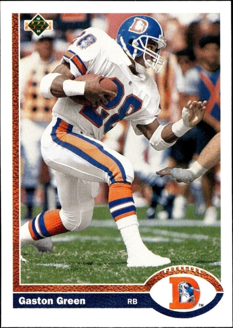 1991 Upper Deck Green Gaston Green #551 football trading card front