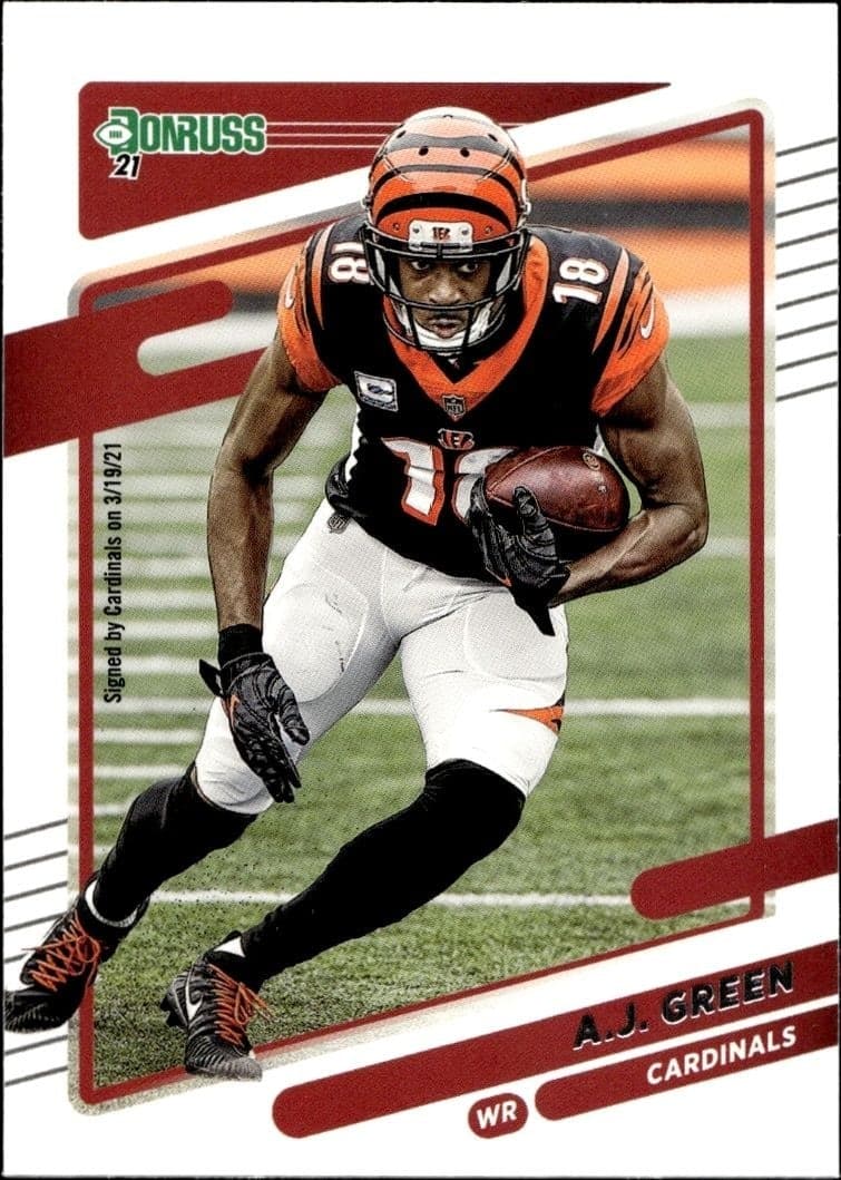 2021 Donruss A.J. Green #214 football trading card front