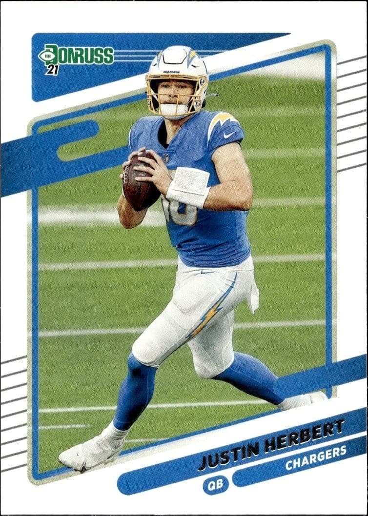 2021 Donruss Justin Herbert #70 football trading card front