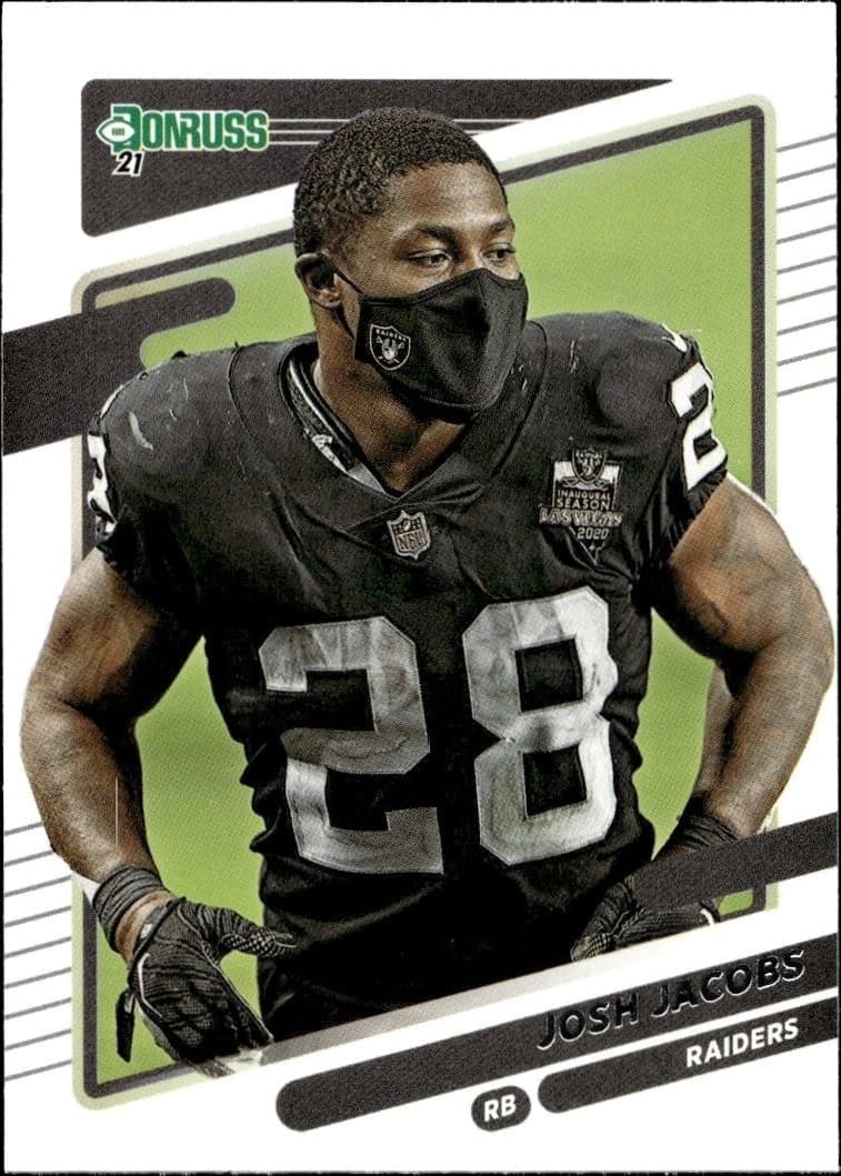2021 Donruss Josh Jacobs #85 football trading card front