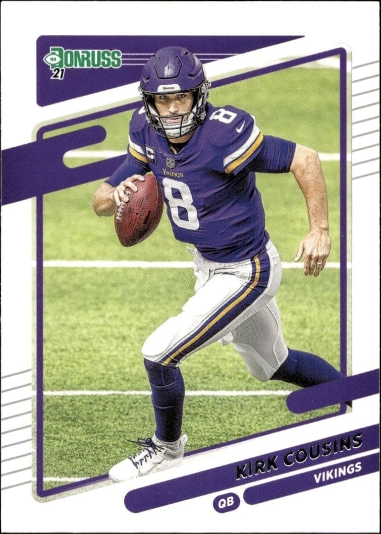 2021 Donruss Kirk Cousins #124 football trading card front