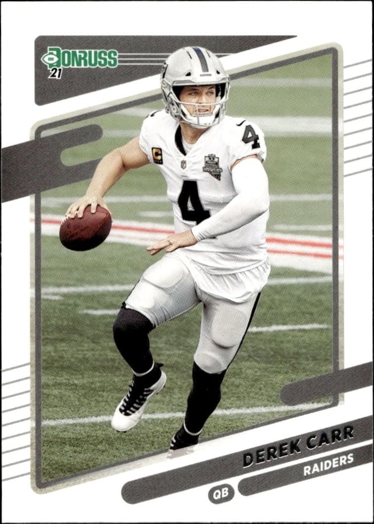 2021 Donruss Derek Carr #86 football trading card front