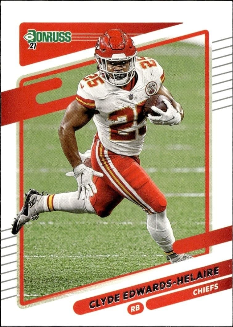 2021 Panini Donruss Clyde Edwards-Helaire #120 trading card