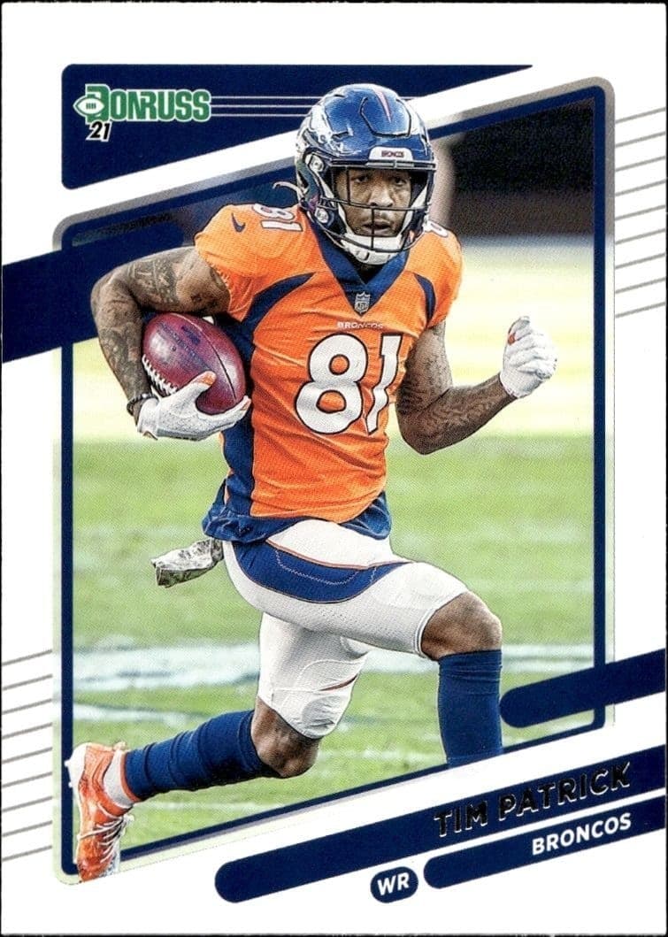 2021 Donruss Tim Patrick #186 football trading card front