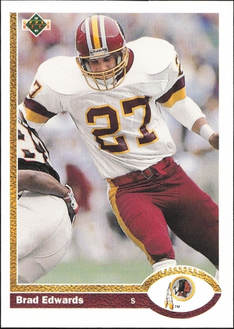 1991 Upper Deck Brad Edwards #684 football trading card front