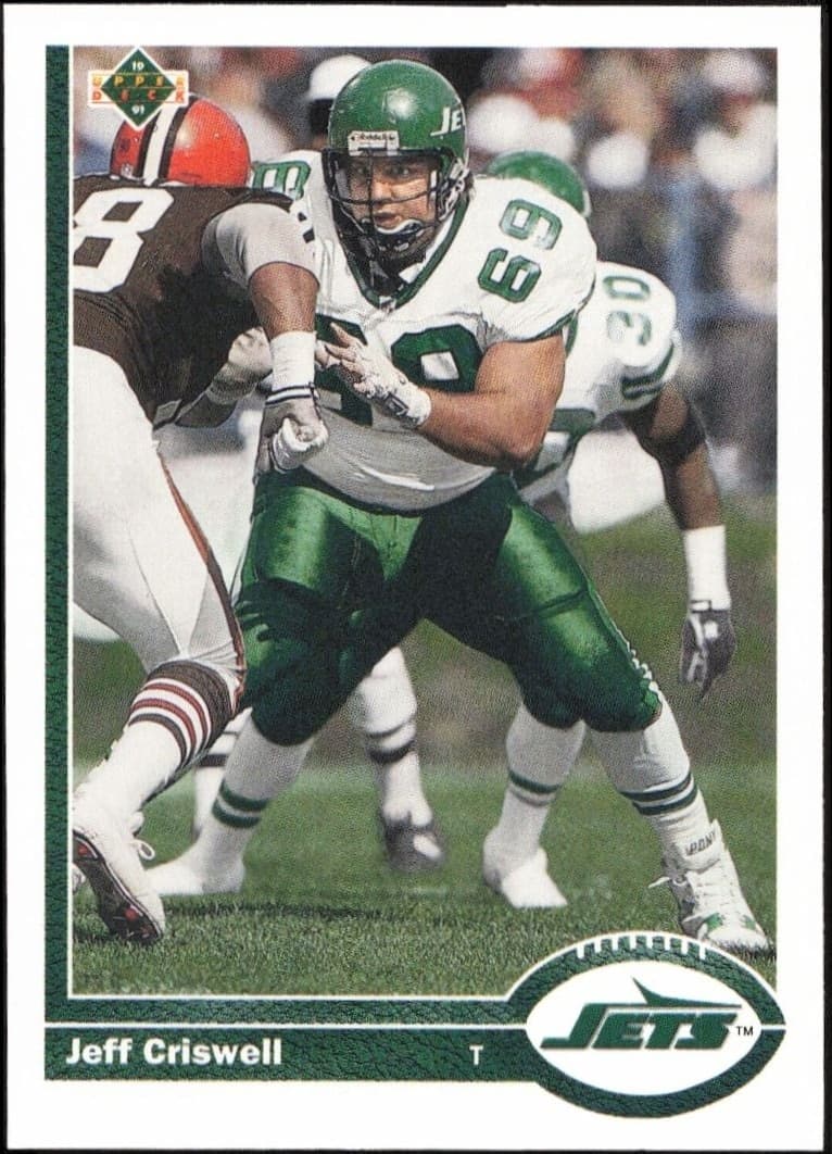 1991 Upper Deck Jeff Criswell #689 football trading card front