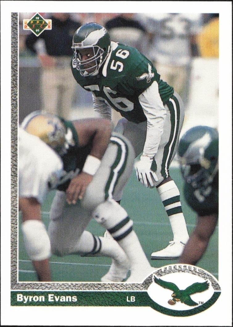 1991 Upper Deck Byron Evans #687 football trading card front