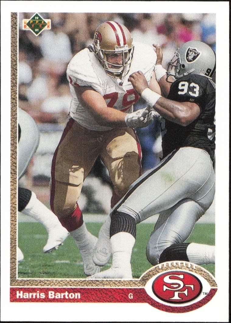 1991 Upper Deck Harris Barton #686 football trading card front
