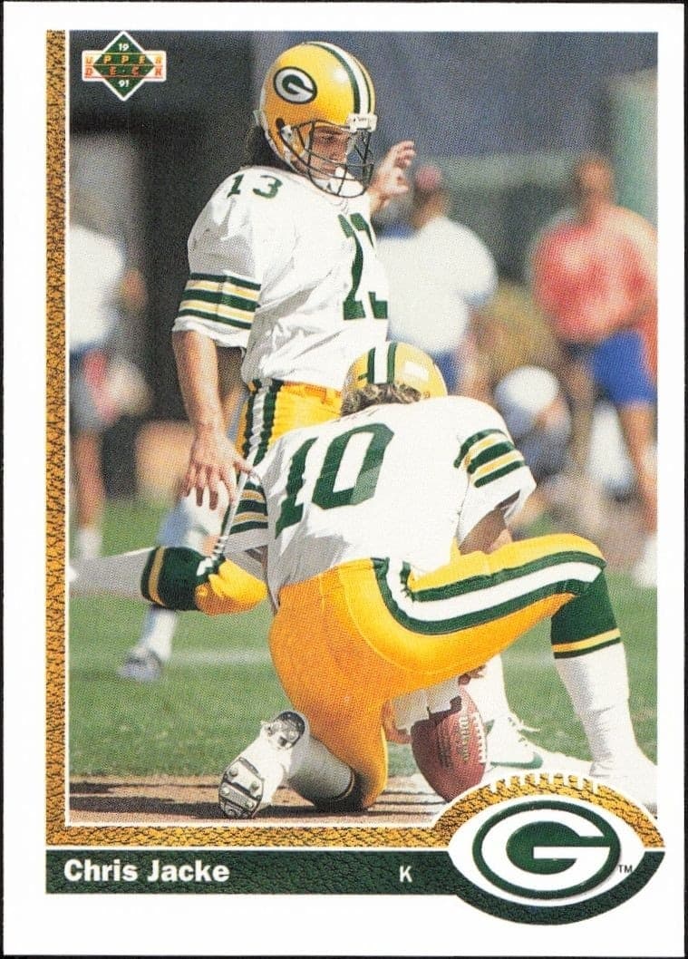 1991 Upper-Deck Chris Jacke #577 trading card