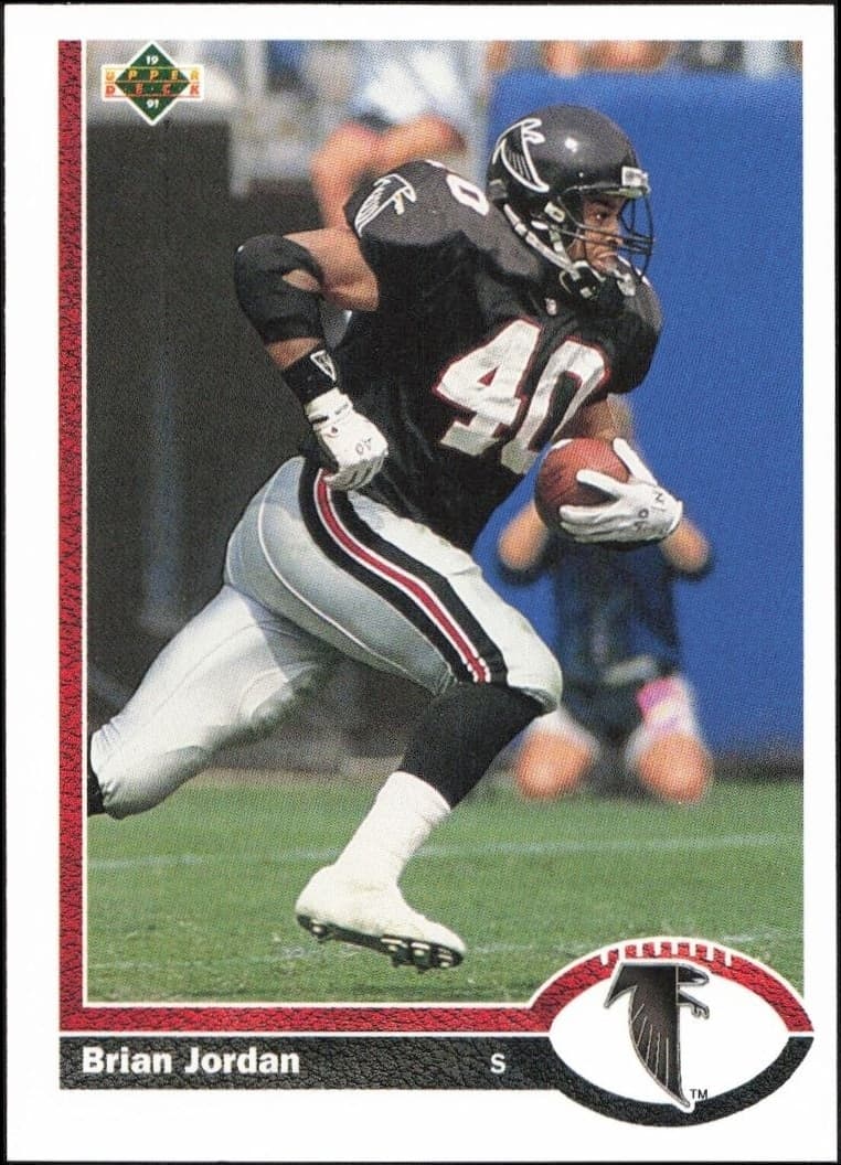 1991 Upper-Deck Brian Jordan #596 trading card