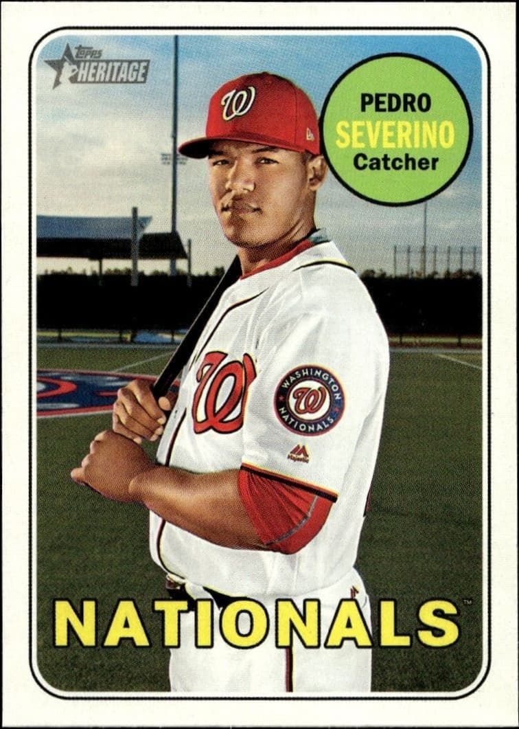2018 Topps Heritage High Number Pedro Severino #535 baseball trading card front