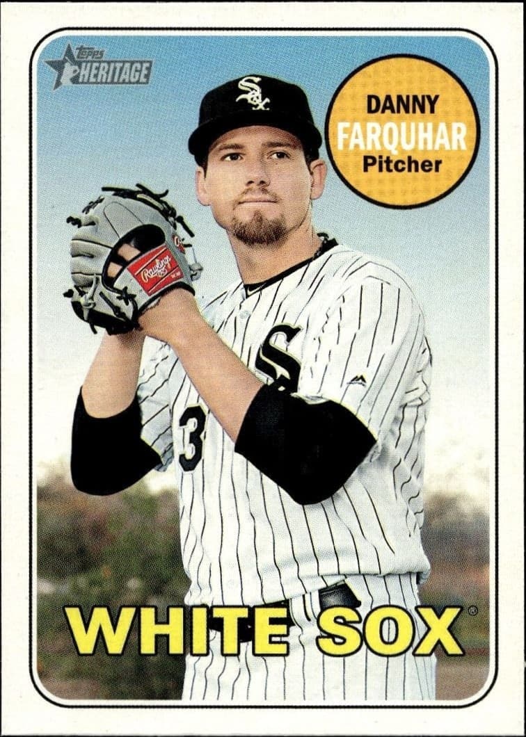 2018 Topps Heritage High Number Danny Farquhar #523 baseball trading card front