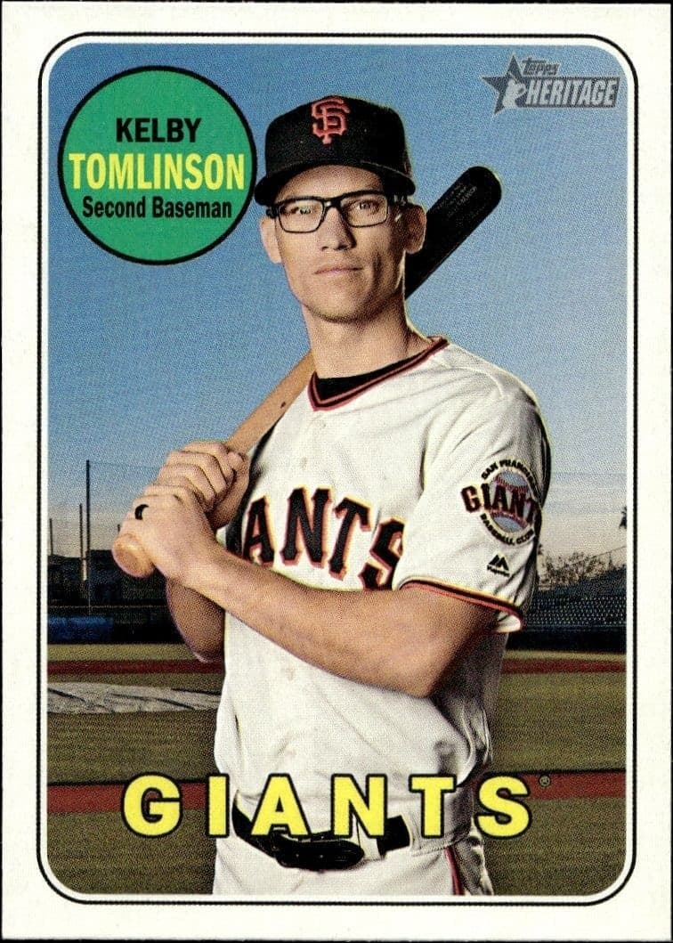 2018 Topps Heritage High Number Kelby Tomlinson #681 baseball trading card front