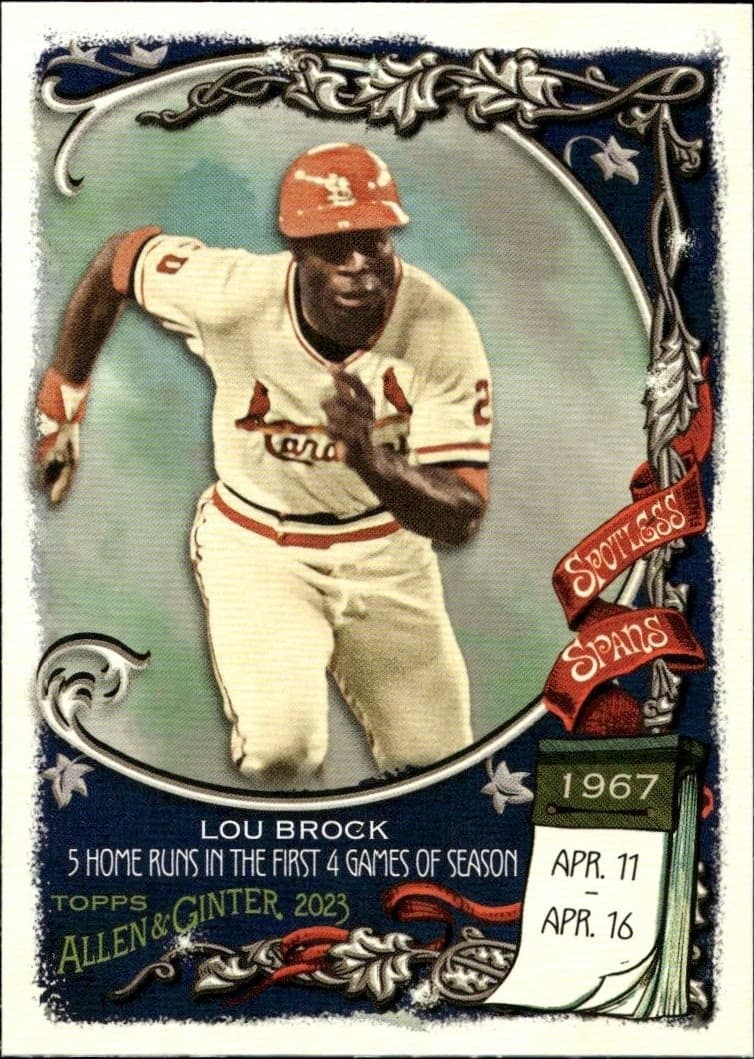 2023 Topps Allen & Ginter Lou Brock #SS-21 trading card