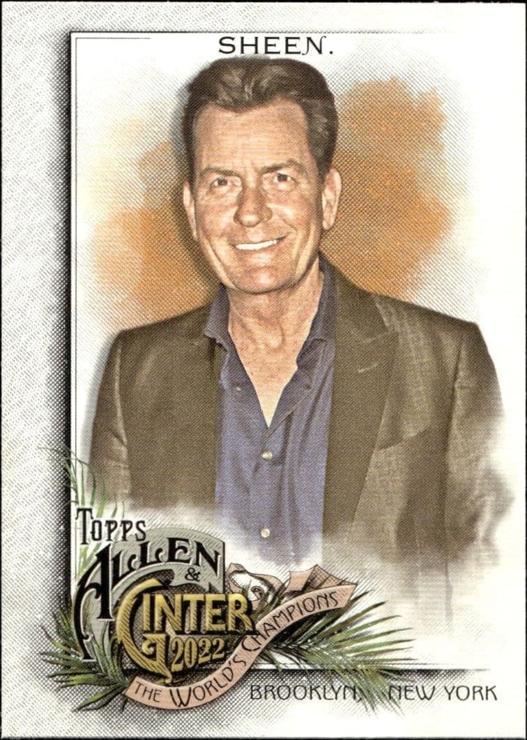 2022 Topps Allen & Ginter Charlie Sheen #292 baseball trading card front