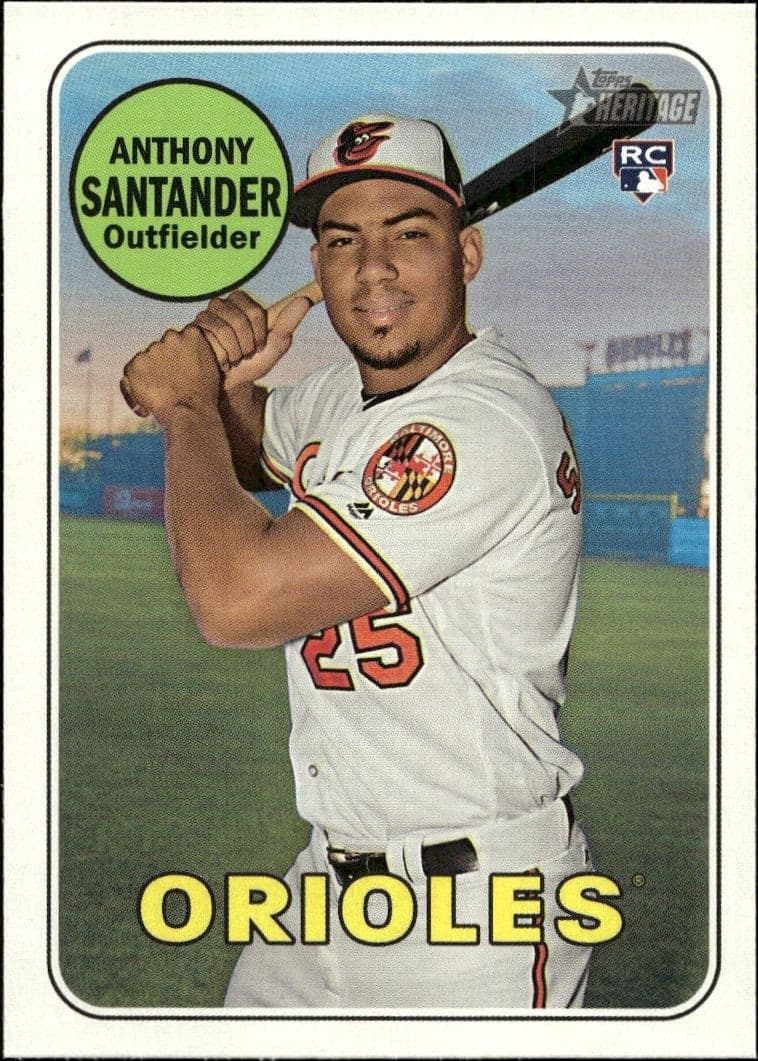 2018 Topps Heritage High Number Anthony Santander #640 trading card