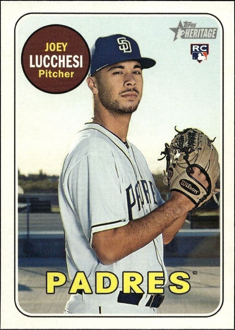 2018 Topps Heritage High Number Joey Lucchesi #655 trading card