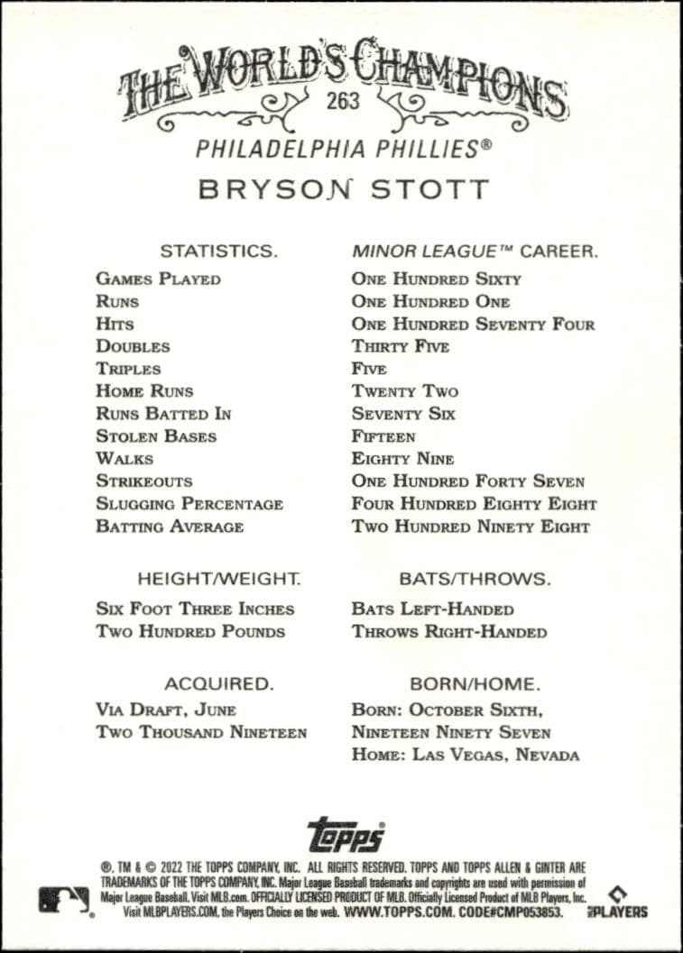 Bryson Stott - Back