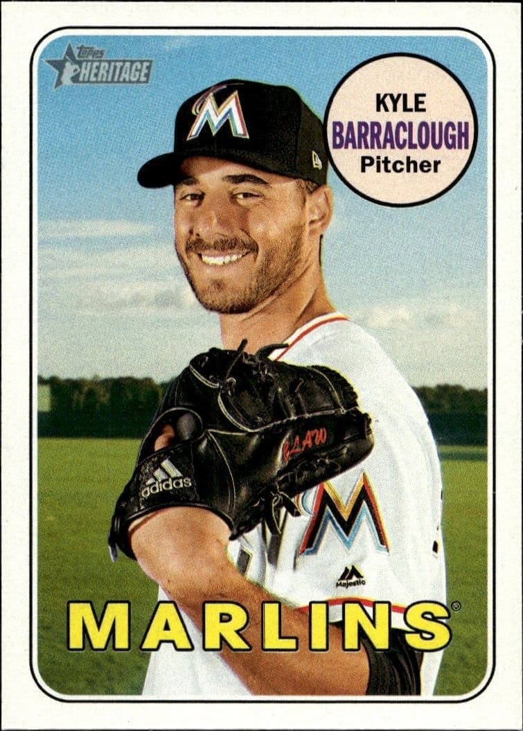 2018 Topps Heritage Kyle Barraclough #261 baseball trading card front