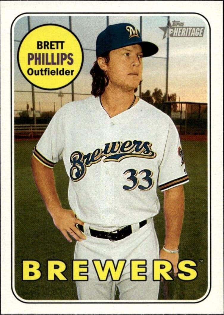 2018 Topps Heritage Brett Phillips #283 trading card